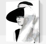  Festés számok szerint - Audrey Hepburn 2 Méret: 40x50cm, Keretezés: Keret nélkül (csak a vászon)