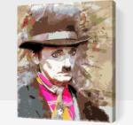 Festés számok szerint - Charlie Chaplin Méret: 40x50cm, Keretezés: Keret nélkül (csak a vászon)