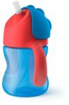 Philips AVENT Чаша със сламка 200 мл, с дръжки, 9м+, СИНЯ (00A.0520.001)