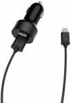 DEVIA Комплект зарядно за кола с кабел microUSB, 12V, 2USB, 1А/2А