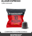 La Capsuleria Cafea Allegri Espresso, 10 capsule compatibile Nespresso, La Capsuleria (CN02)