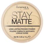Rimmel London Rimmel Stay Matte Long Lasting Pressed Powder pudră mată 14 g 001 Transparent