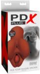 PDX Pick Your Pleasure - 2in1 élethű maszturbátor (barna) - vagyaim