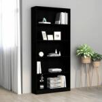 vidaXL Bibliotecă cu 5 rafturi, negru, 80x24x175 cm, PAL (800919) Biblioteca