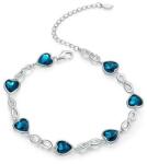 Ékszerkirály Ezüst karkötő kék szívekkel (4000238882685)