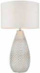 Endon Lighting 77093 | Livia-EN Endon asztali lámpa 55cm vezeték kapcsoló 1x E27 ezüst, antikolt fehér (77093)