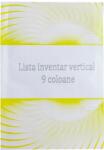  Lista inventar 9 coloane verticala, format A4, orientare portret, 100 file (LISINV3)