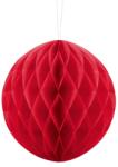 PartyDeco Glob din hârtie roşu 20 cm