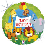Grabo Balon folie animale jungla Happy Birthday 46 cm