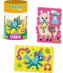Roter Käfer Set puzzle-uri din betisoare Lama si Unicorn, 16 piese Roter Kafer RK1090-01 Puzzle
