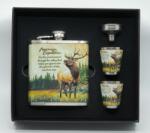  Vadász flaska szett 2 pohárral- Szarvas