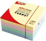Apli Cub notite adezive Apli, 75 x 75 mm, 400 file, 4 culori pastel (AL010972) - forit
