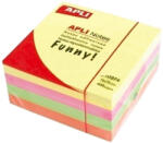 Apli Cub notite adezive Apli, 75 x 75 mm, 400 file, 4 culori neon (AL010974) - forit