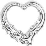 Swarovski elements Pandantiv transparent din argint în formă de inimă cu cristale Swarovski 34213.1