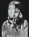  Festés számok szerint - Uchiha Obito Méret: 40x50cm, Keretezés: Keret nélkül (csak a vászon)