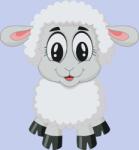  Festés számok szerint - Cuki bárány Méret: 40x50cm, Keretezés: Keret nélkül (csak a vászon)