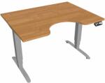 Hobis Motion Ergo elektromosan állítható magasságú íróasztal - 3M szegmensű, memória vezérléssel Szélesség: 120 cm, Szerkezet színe: szürke RAL 9006, Asztallap színe: égerfa