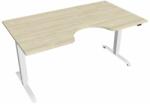 Hobis Motion Ergo elektromosan állítható magasságú íróasztal - 2 szegmensű, standard vezérléssel Szélesség: 160 cm, Szerkezet színe: fehér RAL 9016, Asztallap színe: akác