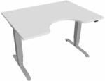 Hobis Motion Ergo elektromosan állítható magasságú íróasztal - 3 szegmensű, standard vezérléssel Szélesség: 120 cm, Szerkezet színe: szürke RAL 9006, Asztallap színe: fehér