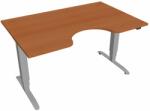 Hobis Motion Ergo elektromosan állítható magasságú íróasztal - 3 szegmensű, standard vezérléssel Szélesség: 140 cm, Szerkezet színe: szürke RAL 9006, Asztallap színe: cseresznye