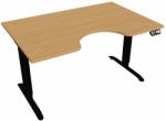 Hobis Motion Ergo elektromosan állítható magasságú íróasztal - 2M szegmensű, memória vezérléssel Szélesség: 140 cm, Szerkezet színe: fekete RAL 9005, Asztallap színe: bükkfa