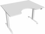Hobis Motion Ergo elektromosan állítható magasságú íróasztal - 2 szegmensű, standard vezérléssel Szélesség: 120 cm, Szerkezet színe: fehér RAL 9016, Asztallap színe: fehér