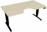 Hobis Motion Ergo elektromosan állítható magasságú íróasztal - 3M szegmensű, memória vezérléssel Szélesség: 160 cm, Szerkezet színe: fekete RAL 9005, Asztallap színe: akác