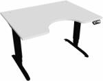 Hobis Motion Ergo elektromosan állítható magasságú íróasztal - 3M szegmensű, memória vezérléssel Szélesség: 120 cm, Szerkezet színe: fekete RAL 9005, Asztallap színe: fehér