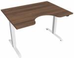 Hobis Motion Ergo elektromosan állítható magasságú íróasztal - 2 szegmensű, standard vezérléssel Szélesség: 120 cm, Szerkezet színe: fehér RAL 9016, Asztallap színe: diófa