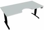 Hobis Motion Ergo elektromosan állítható magasságú íróasztal - 3M szegmensű, memória vezérléssel Szélesség: 180 cm, Szerkezet színe: fekete RAL 9005, Asztallap színe: szürke