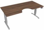 Hobis Motion Ergo elektromosan állítható magasságú íróasztal - 3M szegmensű, memória vezérléssel Szélesség: 180 cm, Szerkezet színe: szürke RAL 9006, Asztallap színe: diófa