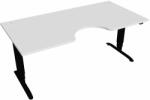Hobis Motion Ergo elektromosan állítható magasságú íróasztal - 3 szegmensű, standard vezérléssel Szélesség: 180 cm, Szerkezet színe: fekete RAL 9005, Asztallap színe: fehér
