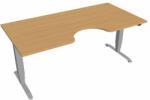 Hobis Motion Ergo elektromosan állítható magasságú íróasztal - 3 szegmensű, standard vezérléssel Szélesség: 180 cm, Szerkezet színe: szürke RAL 9006, Asztallap színe: bükkfa