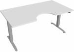 Hobis Motion Ergo elektromosan állítható magasságú íróasztal - 2 szegmensű, standard vezérléssel Szélesség: 160 cm, Szerkezet színe: szürke RAL 9006, Asztallap színe: fehér
