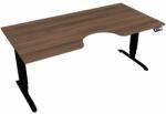 Hobis Motion Ergo elektromosan állítható magasságú íróasztal - 3M szegmensű, memória vezérléssel Szélesség: 180 cm, Szerkezet színe: fekete RAL 9005, Asztallap színe: diófa