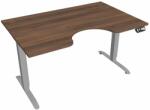Hobis Motion Ergo elektromosan állítható magasságú íróasztal - 2M szegmensű, memória vezérléssel Szélesség: 140 cm, Szerkezet színe: szürke RAL 9006, Asztallap színe: diófa