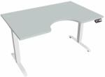 Hobis Motion Ergo elektromosan állítható magasságú íróasztal - 2M szegmensű, memória vezérléssel Szélesség: 140 cm, Szerkezet színe: fehér RAL 9016, Asztallap színe: szürke