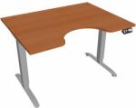 Hobis Motion Ergo elektromosan állítható magasságú íróasztal - 2M szegmensű, memória vezérléssel Szélesség: 120 cm, Szerkezet színe: szürke RAL 9006, Asztallap színe: cseresznye
