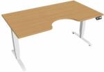 Hobis Motion Ergo elektromosan állítható magasságú íróasztal - 3M szegmensű, memória vezérléssel Szélesség: 160 cm, Szerkezet színe: fehér RAL 9016, Asztallap színe: bükkfa