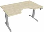 Hobis Motion Ergo elektromosan állítható magasságú íróasztal - 2M szegmensű, memória vezérléssel Szélesség: 140 cm, Szerkezet színe: szürke RAL 9006, Asztallap színe: akác