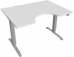 Hobis Motion Ergo elektromosan állítható magasságú íróasztal - 2 szegmensű, standard vezérléssel Szélesség: 120 cm, Szerkezet színe: szürke RAL 9006, Asztallap színe: fehér