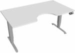 Hobis Motion Ergo elektromosan állítható magasságú íróasztal - 3M szegmensű, memória vezérléssel Szélesség: 160 cm, Szerkezet színe: szürke RAL 9006, Asztallap színe: fehér