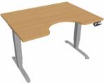 Hobis Motion Ergo elektromosan állítható magasságú íróasztal - 3M szegmensű, memória vezérléssel Szélesség: 120 cm, Szerkezet színe: szürke RAL 9006, Asztallap színe: bükkfa