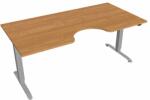 Hobis Motion Ergo elektromosan állítható magasságú íróasztal - 2 szegmensű, standard vezérléssel Szélesség: 180 cm, Szerkezet színe: szürke RAL 9006, Asztallap színe: égerfa