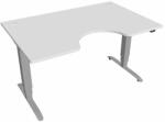 Hobis Motion Ergo elektromosan állítható magasságú íróasztal - 3 szegmensű, standard vezérléssel Szélesség: 140 cm, Szerkezet színe: szürke RAL 9006, Asztallap színe: fehér
