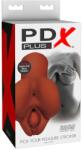 PDX Pick Your Pleasure - 2in1 élethű maszturbátor (barna) - sexshopcenter
