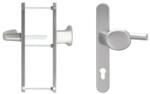 blaugelb Maner usa termopan, blaugelb KGT30, exterior, 92 x 30 mm, cu buton fix, material inox mat, fara accesorii de prindere