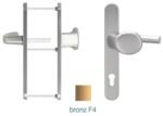 blaugelb Maner usa termopan, blaugelb KGT30, exterior, 92 x 30 mm, cu buton fix, aluminiu, fara accesorii de prindere, culoare bronz F4