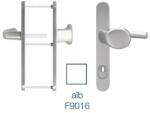 blaugelb Maner usa termopan, blaugelb KGT35, exterior, 92 x 35 mm cu buton fix si scut cilindru aluminiu, fara accesorii de prindere, alb