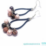  Megbocsátást segítő, lelki sérüléseket gyógyító - rodonit ásvány fülbevaló